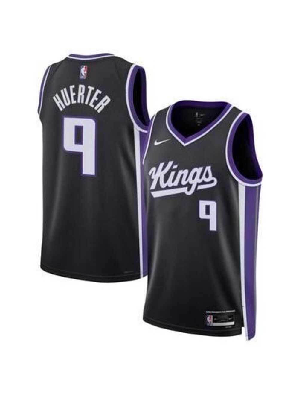 Unisex Nike Kevin Huerter Black Sacramento Kings Swingman Jersey - Icon Edition